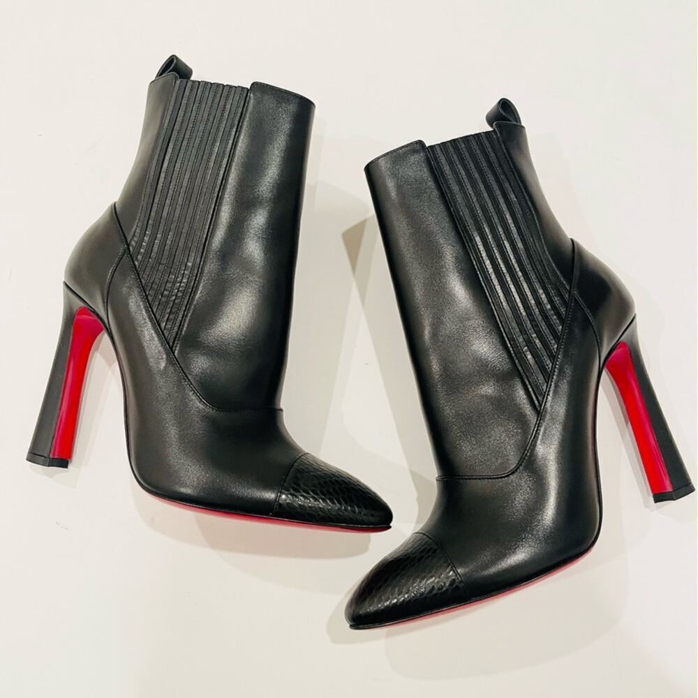 Christian Louboutin Me in the 90's Calf High Black Leather Boots EU40 - Picture 1 of 11